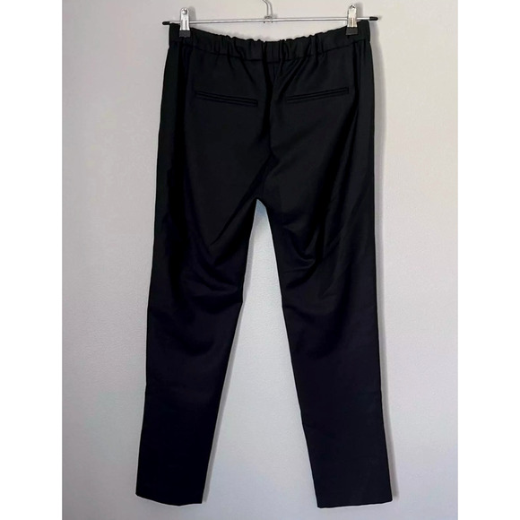 NEW Nili Lotan 8 Chelsea 100% Virgin Wool Elastic Waist Pants Crop Pull On Black - Picture 5 of 12